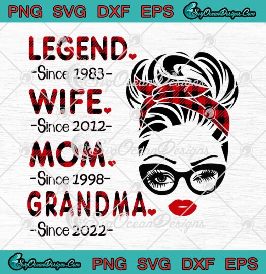 Personalized Custom Name SVG Legend Wife Mom Grandma Mothers Day Gifts SVG PNG EPS DXF Cricut File