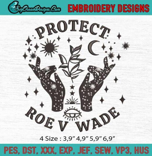 Protect Roe V Wade Logo Embroidery File