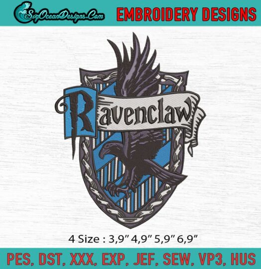 Ravenclaw Crest Logo Embroidery File