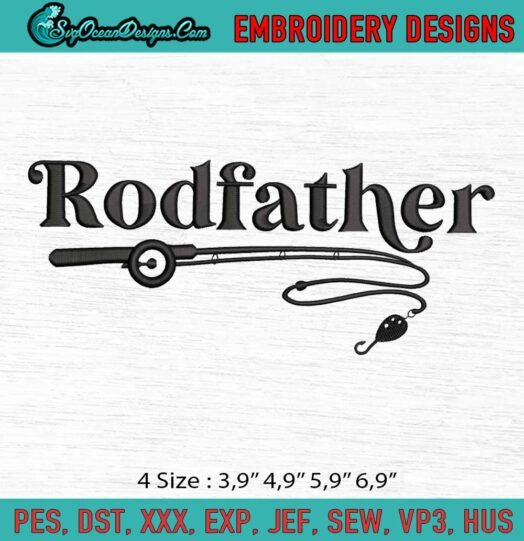 Rodfather Logo Embroidery File