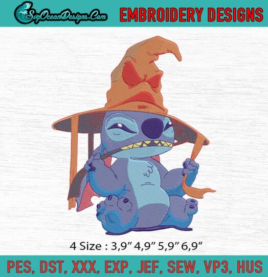 Stitch Wear The Hat Harry Potter Logo Embroidery File