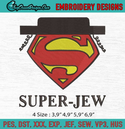 Super Jew Logo Embroidery File
