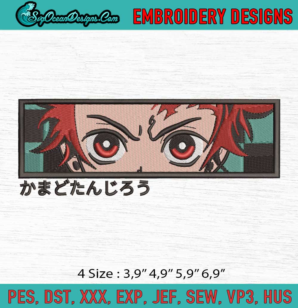 Tanjiro Rectangle Embroidery Design (Anime-Inspired) – EmbroPlex