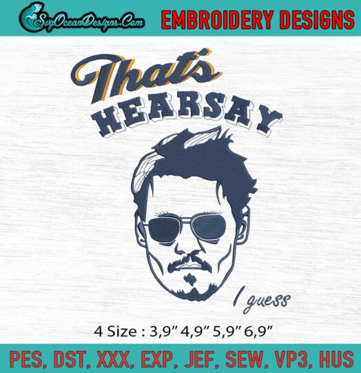 Thats Hearsay i guess Johnny Deep Logo Embroidery File