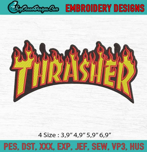 Thrasher Logo Embroidery File