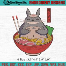 Totoro Ramen Logo Embroidery File