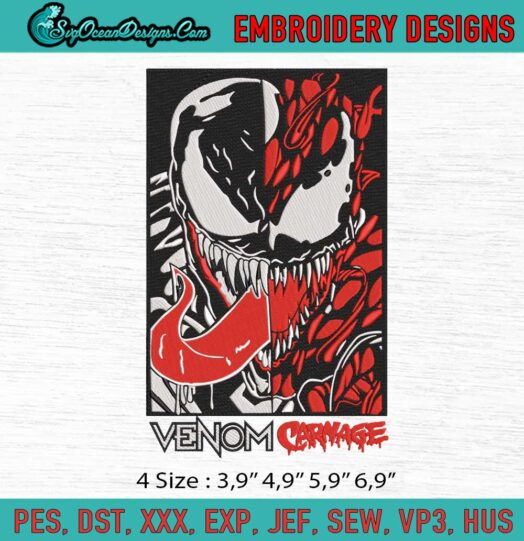 Venom Carnage Logo Embroidery File