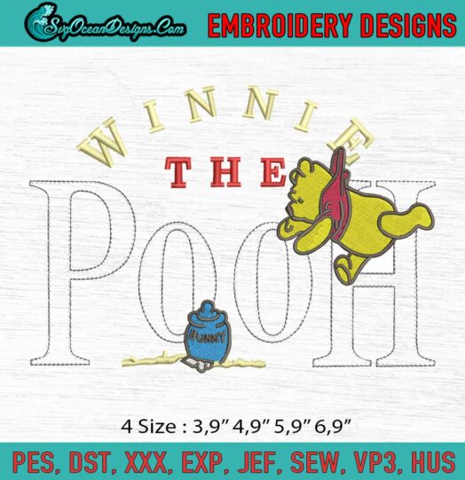 Winnie The Poll Logo Embroidery File