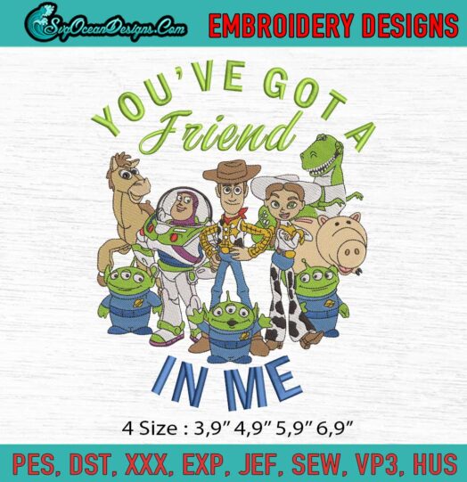Youve Got A Friend In Me Toy Story Logo Embroidery File
