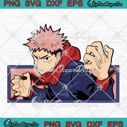 Yuji Itadori Japanese Anime SVG Jujutsu Kaisen Anime Manga Gifts SVG PNG EPS DXF Cricut File
