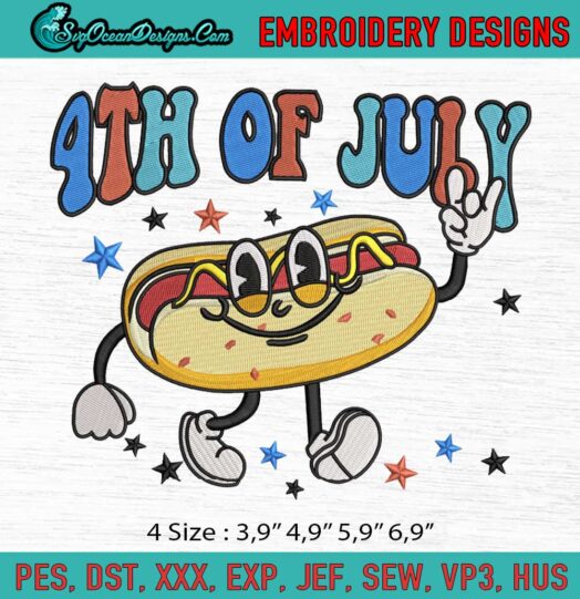 4th Of July Logo Embroidery File
