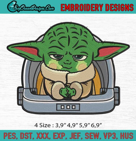 Baby Yoda Logo Embroidery File