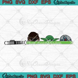 Chewbacca And Baby Yoda Star Wars Sword SVG PNG EPS DXF Cricut File