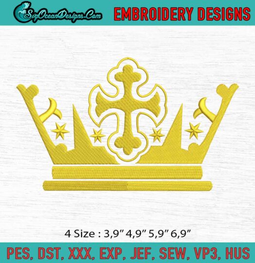 Crown Royal Party Christian Logo Embroidery File