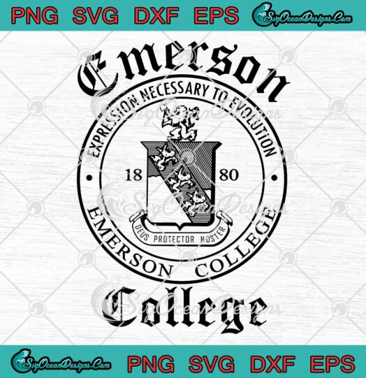 Emerson College Expression Necessary To Evolution SVG Emerson College Logo SVG PNG EPS DXF Cricut File