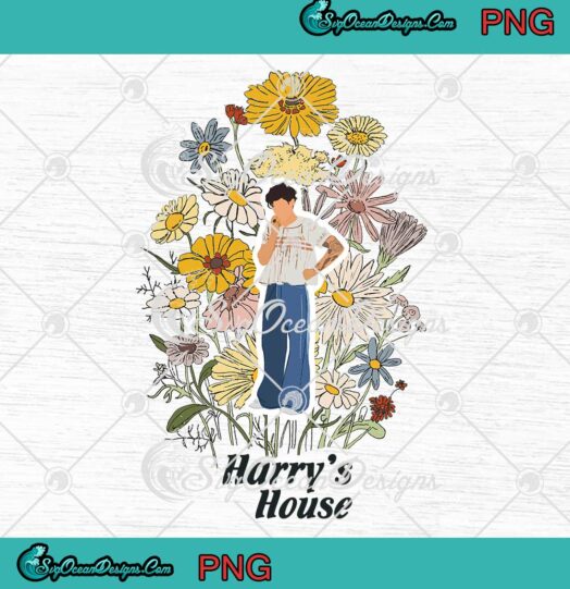 Floral Harry Styles Harry's House New Album PNG Harry's Floral Concept PNG JPG