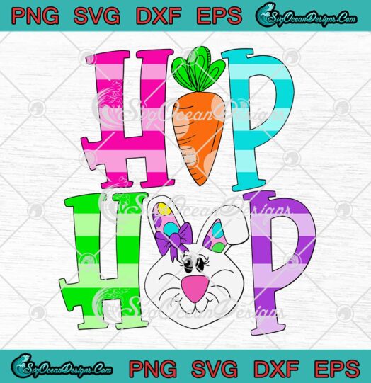 Hip Hop Easter Bunny Cute Easter Kids Gift Easter Day SVG PNG EPS DXF Cricut File