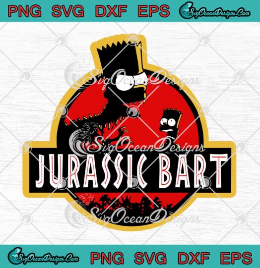 Jurassic Bart The Simpsons Logo Parody Jurassic Park SVG PNG EPS DXF Cricut File