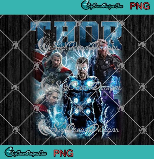 Marvel Comics Thor PNG Marvel Movie Graphic Art PNG JPG Design For Shirt Digital Download