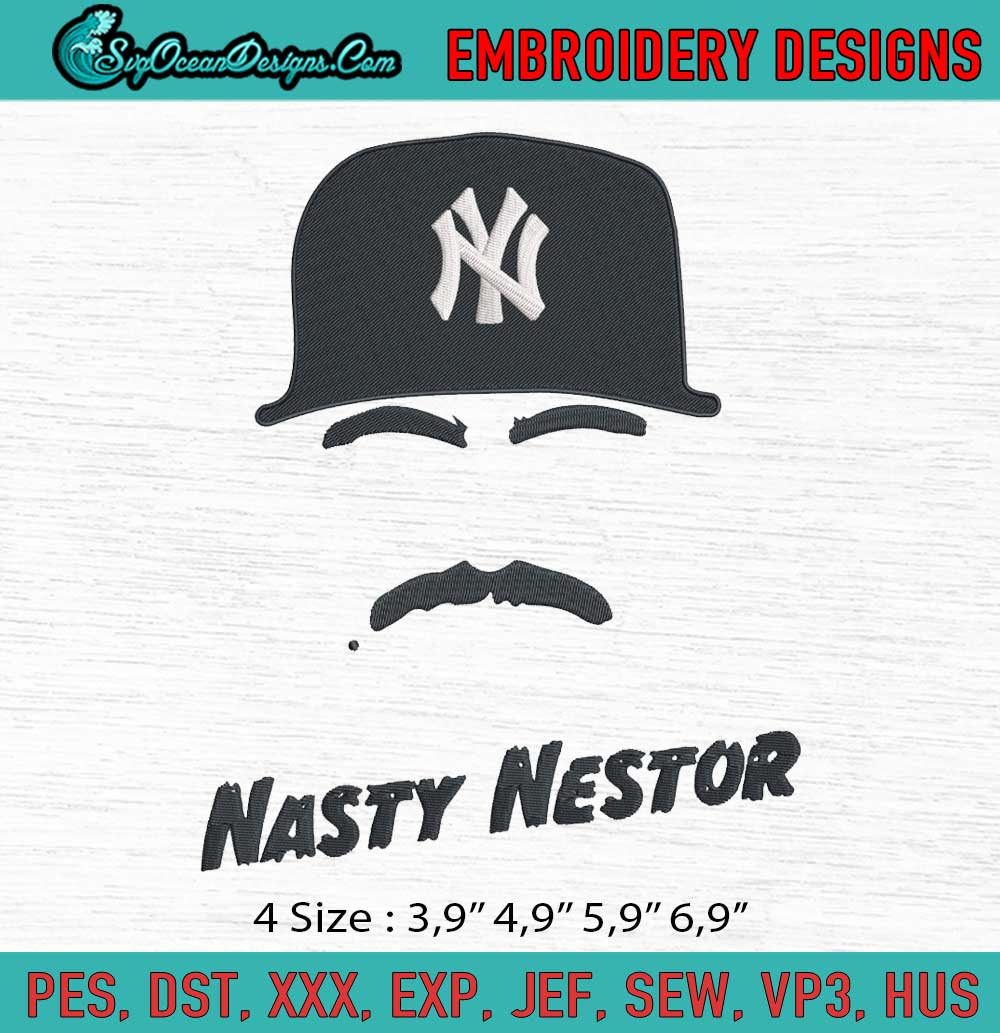 New York Yankees Nasty Nestor Machine Embroidery Digitizing Design
