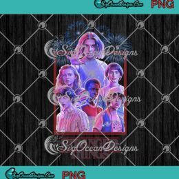 Netflix Stranger Things Group Shot Fireworks Poster PNG Stranger Things Season 3 PNG JPG Design For Shirt Digital Download