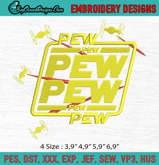 Pew Pew Star Wars Logo Embroidery File