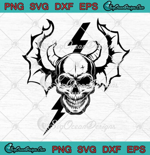 Skull Stranger Things SVG PNG EPS DXF Cricut File