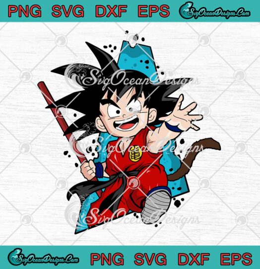 Son Goku Chibi Dragon Ball SVG Manga Anime Kids Gift SVG PNG EPS DXF Cricut File