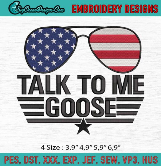 Talk To Me Goose Logo Embroidery File