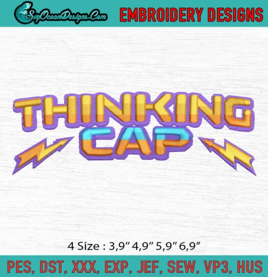 Thinking Cap Logo Embroidery File