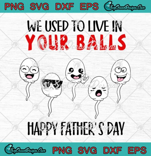 We Used To Live In Your Balls SVG Happy FatherS Day Custom Name SVG PNG EPS DXF Cricut File