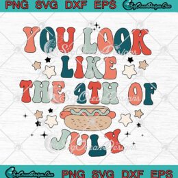 You Look Like The 4th Of July Hot Dog Independence Day SVG PNG EPS DXF Cricut File