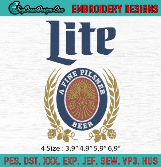A Fine Pilsner Beer Beer Brand Logo Beer Embroidery File