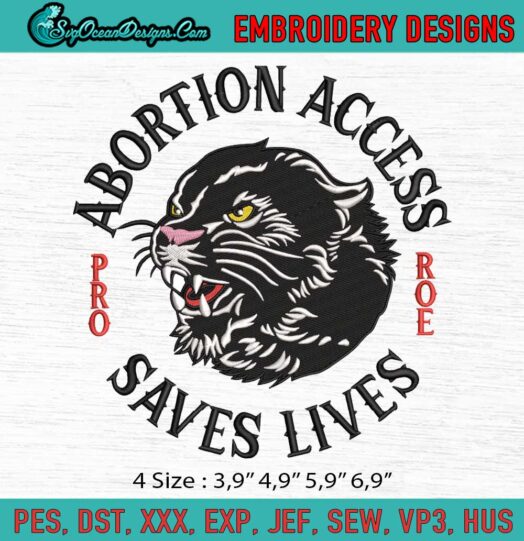 Abortion Access Saves Lives Logo Embroidery File