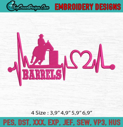 Barrel Racing Logo Embroidery File