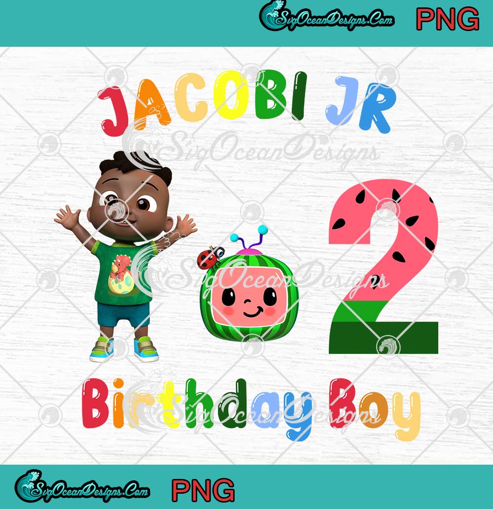 Cocomelon, Birthday Boy PNG, 2nd Cocomelon Birthday, Custom Name Kids Gift  PNG JPG Digital Download