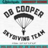 DB Cooper Skydiving Team Embroidery, Skydiving Team Embroidery, DB Cooper Embroidery, Machine Embroidery Digitizing Design File