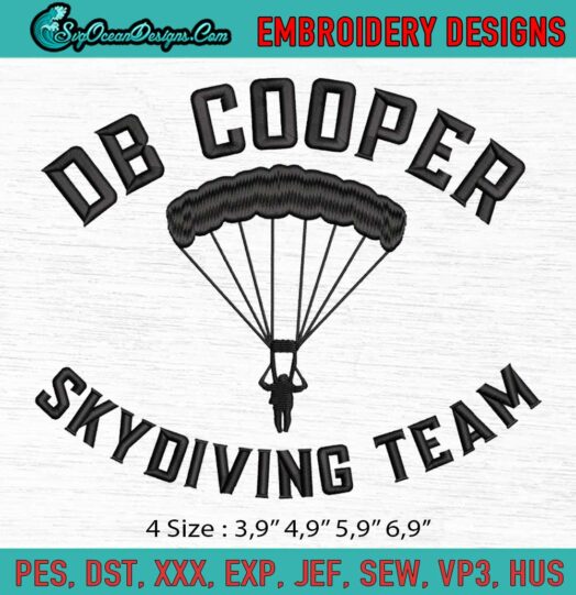 DB Cooper Skydiving Team DB Cooper Skydiving Team Embroidery File