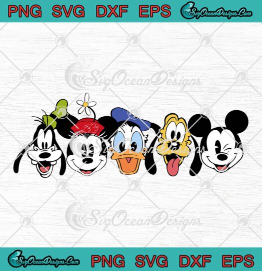 Disney Characters SVG Mickey Mouse And Friends SVG Disney Cartoon Gift SVG PNG EPS DXF Cricut File