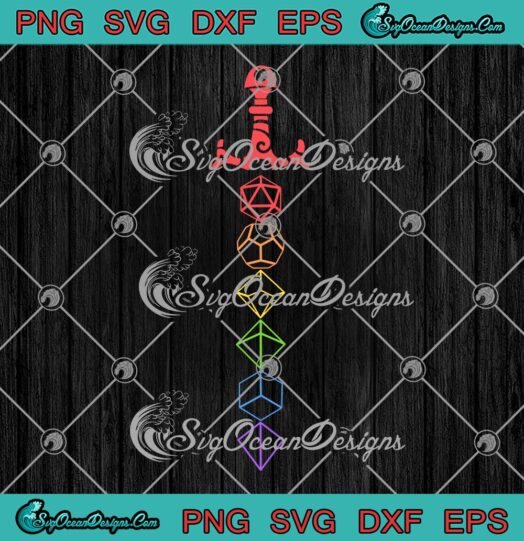 DnD Rainbow Dice Sword LGBT Pride SVG D20 RPG Gaming SVG PNG EPS DXF Cricut File