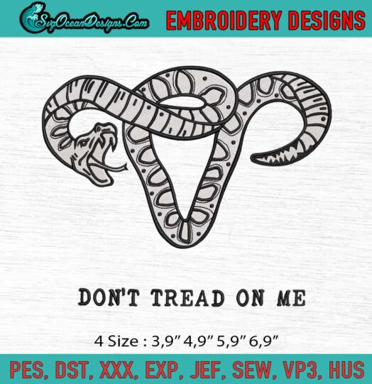 Dont Tread On Me Logo Embroidery File