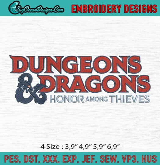 Dungeons and Dragons Embroidery File