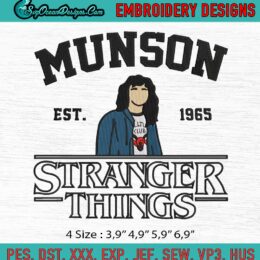 Eddie Stranger Things Embroidery, Eddie Munson Embroidery, Stranger Things 4 Embroidery, Machine Embroidery Digitizing Design File