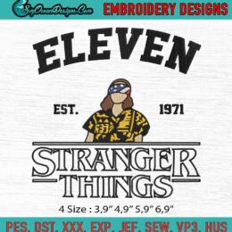 Eleven Stranger Things Embroidery, Eleven Embroidery, Stranger Things 4 Embroidery, Machine Embroidery Digitizing Design File