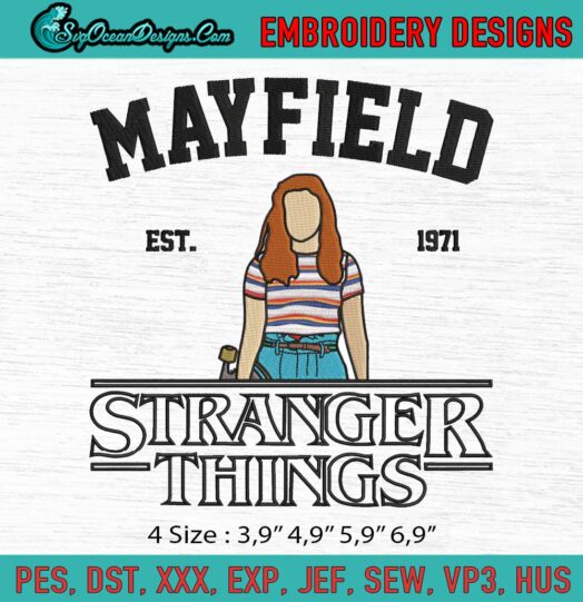 Max Mayfield Stranger Things Logo Embroidery File