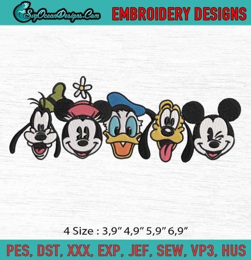 Mickey Mouse And Friends Logo Embroidery File
