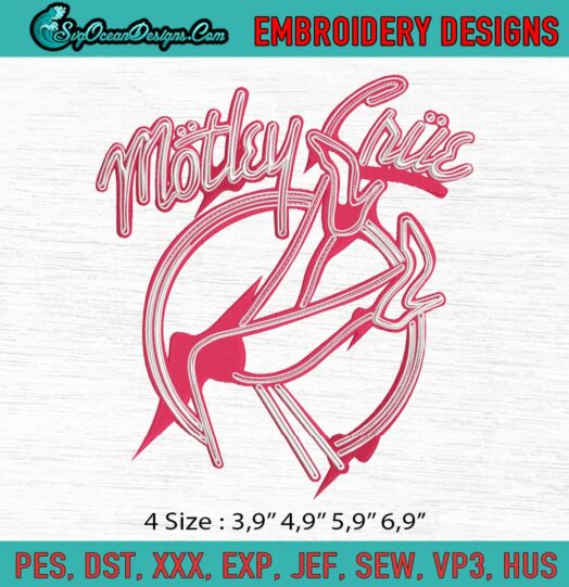 Motley Crue Logo Embroidery File