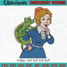 Ms. Valerie Frizzle and Lizard Embroidery File
