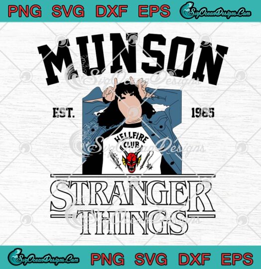 Munson Stranger Things Est. 1965 SVG, Eddie Munson SVG, Stranger Things Season 4 SVG PNG EPS DXF, Cricut File