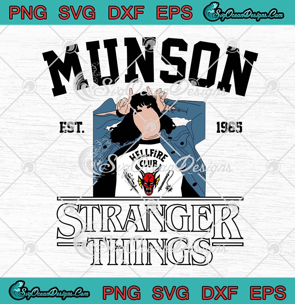 Eddie Munson Stranger Things 4 Svg, Hellfire Club Svg, Munson Svg